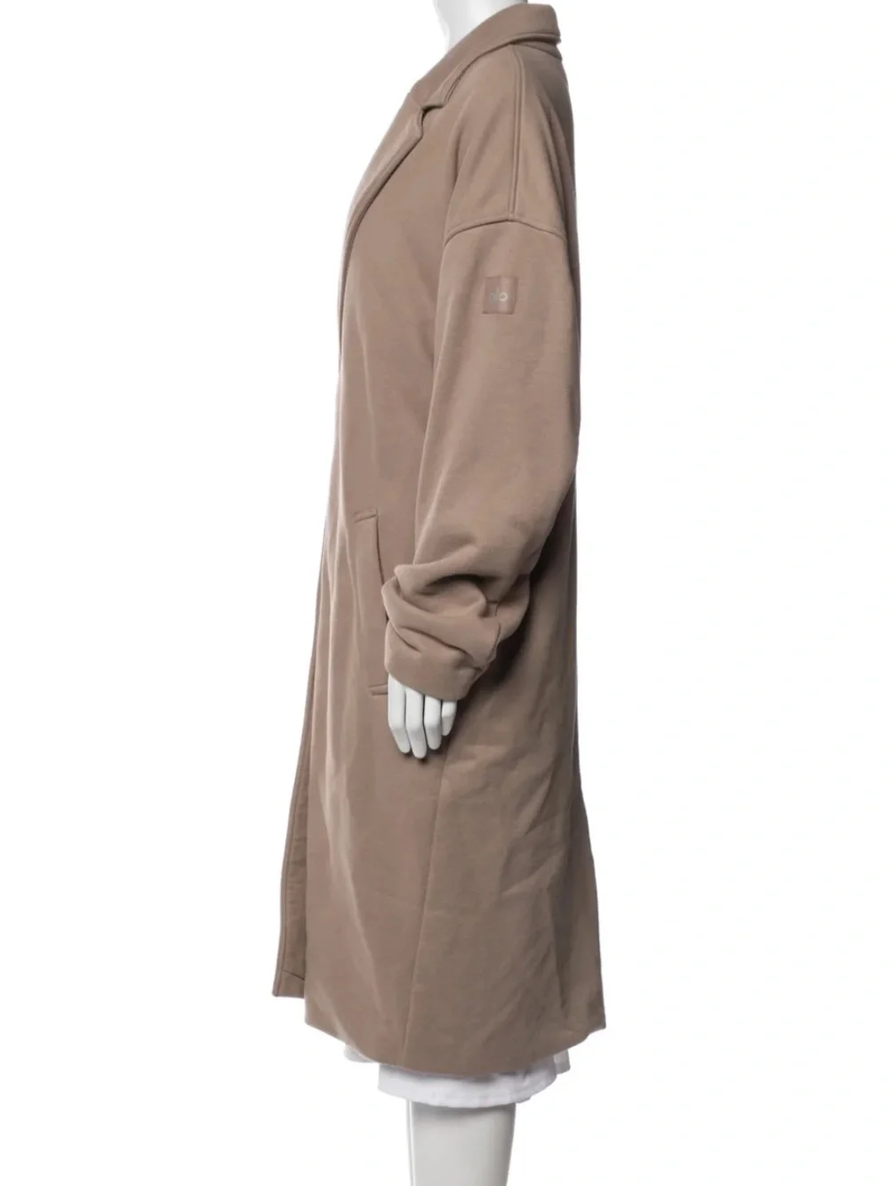 Alo Yoga Coat Single-Button Coat in Taupe